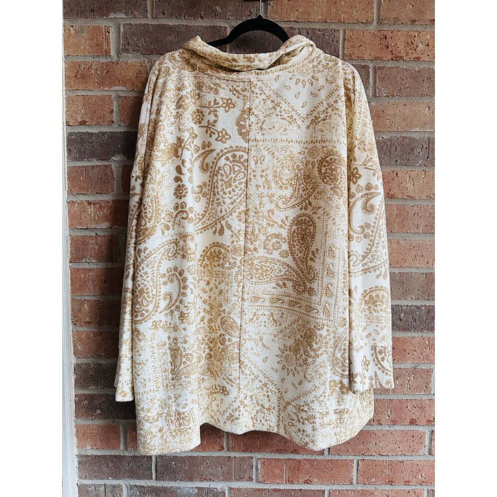 Westbound Women's Plus Size Paisley Cowl Long Sleeved Top 3X - Picture 2 of 4